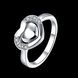 Wholesale New Design Fashion silver plated Heart Shape Classic Love Ring 5A Zircon Finger Rings For Women Engagement Jewelry  TGSPR432 0 small