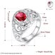 Wholesale rings from China for Lady Promotion Romantic oval Shiny red Zircon Banquet Holiday Party Christmas wedding jewelry TGSPR170 4 small
