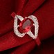Wholesale rings from China for Lady Promotion Romantic Shiny red Zircon Banquet Holiday Party Christmas wedding jewelry TGSPR191 2 small