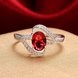 Wholesale rings from China for Lady Promotion Romantic Shiny red Zircon Banquet Holiday Party Christmas wedding jewelry TGSPR191 3 small