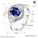 Wholesale Hot sale Trendy rings from China for Lady Romantic oval Shiny blue Zircon Banquet Holiday Party Christmas wedding jewelry TGSPR203 4 small