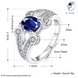 Wholesale rings from China for Lady Romantic oval Shiny blue Zircon ring Banquet Holiday Party Christmas wedding jewelry TGSPR249 4 small