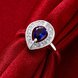 Wholesale Romantic Elegant drops of blue CZ hearted Ring Wedding Engagement Rings For Women blue Quartz Diamond Ring  TGSPR009 1 small