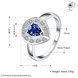 Wholesale Romantic Elegant drops of blue CZ hearted Ring Wedding Engagement Rings For Women blue Quartz Diamond Ring  TGSPR009 2 small