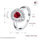 Wholesale rings Classic Big red Crystal Heart Rings For Women Girls Romantic Engagement Wedding Jewelry Birthday Gifts TGSPR273 2 small