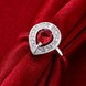 Wholesale rings Classic Big red Crystal Heart Rings For Women Girls Romantic Engagement Wedding Jewelry Birthday Gifts TGSPR273 4 small