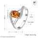 Wholesale Hot sale Trendy rings from China for Lady Romantic oval Shiny yellow Zircon Banquet Holiday Party Christmas wedding jewelry TGSPR292 1 small