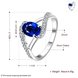 Wholesale Hot sale Trendy rings from China for Lady Romantic oval Shiny blue Zircon Banquet Holiday Party Christmas wedding jewelry TGSPR297 1 small