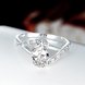 Wholesale Hot sale Trendy rings from China for Lady Romantic oval Shiny white Zircon Banquet Holiday Party Christmas wedding jewelry TGSPR302 3 small