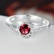 Wholesale New style silver plated rings Luxury Love Heart Ring Red Zircon Drop shipping Jewelry Saint Valentine's Day Girlfriend Gifts TGSPR344 0 small