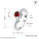 Wholesale New style silver plated rings Luxury Love Heart Ring Red Zircon Drop shipping Jewelry Saint Valentine's Day Girlfriend Gifts TGSPR344 2 small