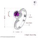 Wholesale New style silver plated rings Luxury Love Heart Ring purple Zircon Drop shipping Jewelry Saint Valentine's Day Girlfriend Gifts TGSPR352 0 small