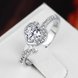 Wholesale Fashion wholesale rings Luxury Love Heart Ring white Zircon Drop shipping Jewelry Saint Valentine's Day Girlfriend Gifts TGSPR356 0 small