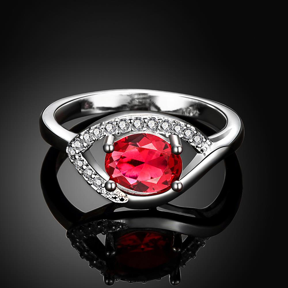 Wholesale Fashion Women's Rings With Oval Cut AAA red Olive Zircon Ring banquet Wedding Gifts TGSPR359 1