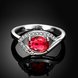 Wholesale Fashion Women's Rings With Oval Cut AAA red Olive Zircon Ring banquet Wedding Gifts TGSPR359 1 small