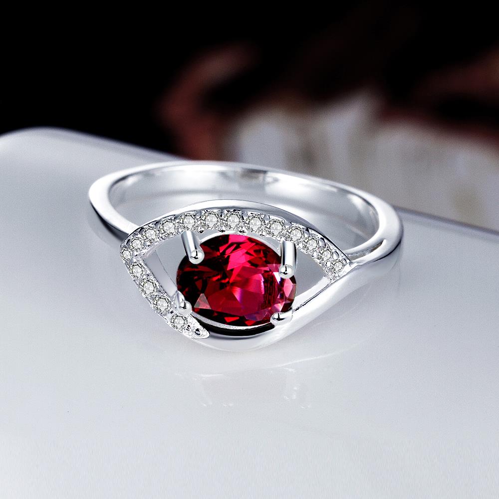 Wholesale Fashion Women's Rings With Oval Cut AAA red Olive Zircon Ring banquet Wedding Gifts TGSPR359 2