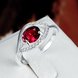 Wholesale Fashion Women's Rings With Oval Cut AAA red Olive Zircon Ring banquet Wedding Gifts TGSPR359 4 small