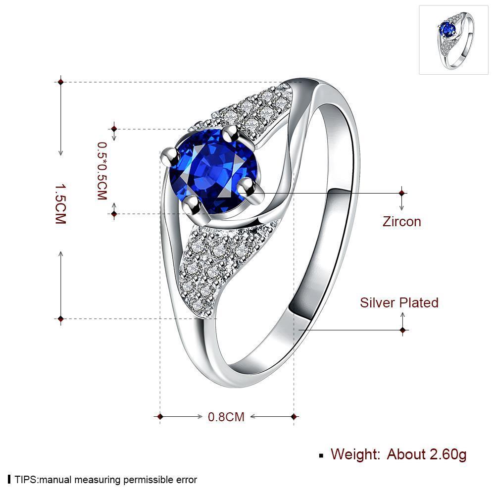 Wholesale Fashion Women's Rings With Oval Cut AAA blue Zircon Ring banquet Wedding and valentine's  Gifts TGSPR389 2