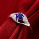 Wholesale Fashion Women's Rings With Oval Cut AAA blue Zircon Ring banquet Wedding and valentine's  Gifts TGSPR389 4 small