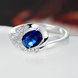 Wholesale Fashion Women's Rings With Oval Cut 5A blue Zircon Ring banquet Wedding valentine's Gifts  TGSPR420 1 small