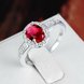 Wholesale Hot selling Women's Rings With Oval Cut AAA red Zircon Ring banquet Wedding Gifts TGSPR430 0 small