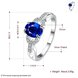 Wholesale Hot selling classic Women's Rings With Oval Cut AAA blue Zircon Ring banquet Wedding Gifts TGSPR433 0 small