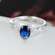 Wholesale Hot selling classic Women's Rings With Oval Cut AAA blue Zircon Ring banquet Wedding Gifts TGSPR433 2 small