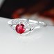 Wholesale Fashion Women's Rings With leaf shap inlay Oval Cut 5A red Zircon Ring banquet Wedding valentine's Gifts  TGSPR435 3 small