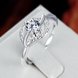 Wholesale Fashion Women's Rings With leaf shap inlay Oval Cut 5A white Zircon Ring banquet Wedding valentine's Gifts  TGSPR442 1 small