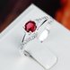Wholesale Fashion Female Ring from China Jewelry Red Round Circle Zircon Rings for Women Girl Jewelry Girlfriend Birthday Gift TGSPR443 4 small