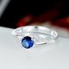 Wholesale Fashion Female Ring from China Jewelry blue Round Circle Zircon Rings for Women Girl Jewelry Girlfriend Birthday Gift TGSPR445 2 small