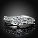 Wholesale Classic popular Zircon silver plated rings for Women Jewelry Crystal zircon Stone Engagement banquet party Ring  TGSPR455 1 small