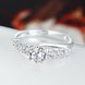Wholesale Classic popular Zircon silver plated rings for Women Jewelry Crystal zircon Stone Engagement banquet party Ring  TGSPR455 2 small