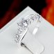 Wholesale Classic popular Zircon silver plated rings for Women Jewelry Crystal zircon Stone Engagement banquet party Ring  TGSPR455 3 small