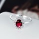 Wholesale Hot selling Female Ring from China Jewelry Red Round Circle Zircon Rings for Women Girl Jewelry Girlfriend Birthday Gift TGSPR458 1 small