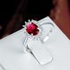 Wholesale Hot selling Female Ring from China Jewelry Red Round Circle Zircon Rings for Women Girl Jewelry Girlfriend Birthday Gift TGSPR458 2 small