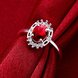Wholesale Hot selling Female Ring from China Jewelry Red Round Circle Zircon Rings for Women Girl Jewelry Girlfriend Birthday Gift TGSPR458 3 small