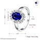 Wholesale Fashion Female Ring from China Jewelry blue Round Circle Zircon Rings for Women Girl Jewelry Girlfriend Birthday Gift TGSPR459 3 small