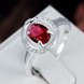 Wholesale Fashion Female Ring from China Jewelry Red Round Circle Zircon Rings for Women Girl Jewelry Girlfriend Birthday Gift TGSPR465 1 small