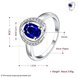 Wholesale Fashion Female Ring from China Jewelry blue Round Circle Zircon Rings for Women Girl Jewelry Girlfriend Birthday Gift TGSPR467 1 small