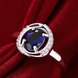 Wholesale Fashion Female Ring from China Jewelry blue Round Circle Zircon Rings for Women Girl Jewelry Girlfriend Birthday Gift TGSPR467 4 small