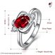 Wholesale Multicolor Women's Rings Elegant Silver Plant Red Glass Ring Jewelry Ring Wedding Party Christmas Gift TGSPR002 0 small