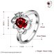 Wholesale Romantic Classical Female AAA Crystal red Zircon Stone Ring Silver color Finger Ring Promise Engagement Rings for Women TGSPR524 0 small