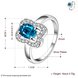 Wholesale Trendy popular classic personality Geometric Blue CZ Ring For Wedding Engagement Jewelry Accessory Fine Rhinestone TGSPR014 0 small