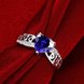 Wholesale Hot sale rings Heart blue Zircon Rings For Women Wedding Jewelry Vintage Fashion CZ Stone Engagement Promise jewelry Bridal TGSPR554 3 small