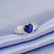 Wholesale Hot sale rings Heart blue Zircon Rings For Women Wedding Jewelry Vintage Fashion CZ Stone Engagement Promise jewelry Bridal TGSPR554 4 small