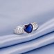 Wholesale Hot sale rings Heart blue Zircon Rings For Women Wedding Jewelry Vintage Fashion CZ Stone Engagement Promise jewelry Bridal TGSPR554 4 small