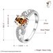 Wholesale Fashion jewelry from China Romantic Classical champagne Zircon Ring Silver color Finger ring Promise Engagement Rings for Women TGSPR564 0 small