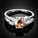 Wholesale Fashion jewelry from China Romantic Classical champagne Zircon Ring Silver color Finger ring Promise Engagement Rings for Women TGSPR564 1 small