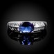 Wholesale rings from China for Lady Promotion Romantic oval Shiny blue Zircon Banquet Holiday Party Christmas wedding jewelry TGSPR617 1 small